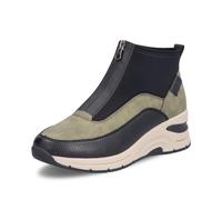 Rieker Bottines femme N9362 - semelle intérieure amovible, fermeture éclair - vert combiné 36 EU