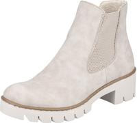 Rieker Damen Chelsea Boot Bottine à élastiques, semelle profilée X5772, Taille:41 EU, Couleur:Beige