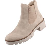 Rieker Damen Chelsea Boot Bottine à élastiques, semelle profilée X5772, Taille:42 EU, Couleur:Beige