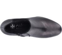 Rieker Damen Chelsea Boot Bottine Talon bloc cuir fermeture éclair 50194, Taille:41 EU, Couleur:Noir
