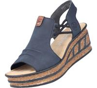 Rieker Damen Keil-Sandaletten Blau