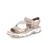 Rieker Damen Klassische Sandalen 68871, Frauen Sandalen,Freizeitschuhe,Sommerschuhe,offene Schuhe,Strandschuhe,Beige (62),37 EU / 4 UK