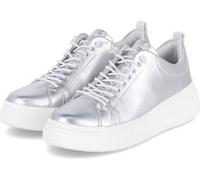 Rieker Damen Low Sneaker Argent métallisé Cuir lisse Taille : 38