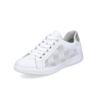 Rieker Baskets basses 45606 Femme, semelle intérieure amovible, Blanc 40 EU