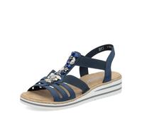 Rieker Mules pour femme V0649 – Bleu 14 – 41 EU Étroit
