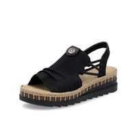 Rieker Sandales pour femme V7972 à lanières Noir Étroit Taille 41