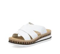 Rieker Mules pour femme V7989 Blanc 80 Taille 39 EU Étroit