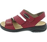 Rieker Nu-pieds femme 64573 compensé cuir scratch Rouge 42