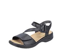 Rieker Sandales Femme 64561 Cuir recouvert Boucle Velcro Noir Taille 41