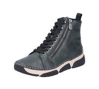 Rieker Damen Schnürboots Ziernaht Stiefe Zipper 45920, Taille:39 EU, Couleur:Vert