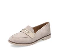 Rieker Damen Slipper Ballerina Mokassin Chaussures Cuir Beige 45301