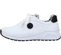 Rieker Damen Sneaker MemoCup Muster weit sportif M4903, Taille:42 EU, Couleur:Blanc