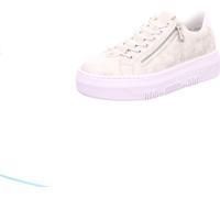 Rieker Damen Sneaker Plateau crackled Metallic Zip M1953, Taille:42 EU, Couleur:Blanc
