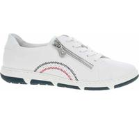 Rieker Damen Sneaker Slipper extra large avec semelle intérieure amovible Soft 42424, Taille:40 EU, Couleur:Blanc