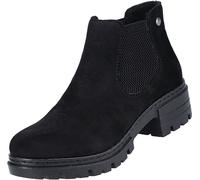 Rieker Damen Stiefe Chelsea Boot Stretch Blockabsatz 76884, Taille:42 EU, Couleur:Noir