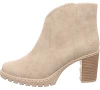 Rieker Damen Stiefelette Blockabsatz Zipper Y2553, Taille:40 EU, Couleur:Beige