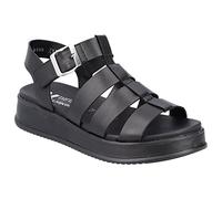 Rieker Evolution W0804-00 Lugano Sandales à lanières multiples pour femme, Noir , 41 EU