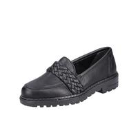 Rieker Femme 54850 Mocassin, Noir, 41 EU