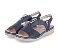 Rieker Femme 60466 Sandales compensées, Bleu, 42 EU