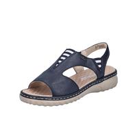 Rieker Femme 60466 Sandales compensées, Bleu, 43 EU