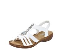 Rieker Femme 60839 Sandale, Blanc, 40 EU