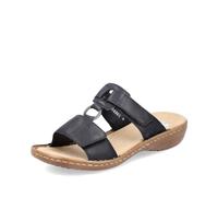 Rieker Femme 60885 Mules, Schwarz (Schwarz / 00), 38 EU Étroit
