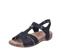 Rieker Femme 61461 Sandales Bride Cheville, Noir, 40 EU