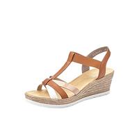 Rieker Femme 61995-81 Sandales Bout fermé, Blau (Bianco/Cayenne/Skin 81), 40 EU