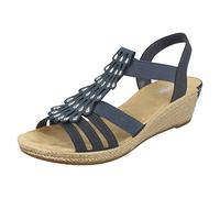 Rieker Femme 62436 Sandales Bout fermé, Blau (Pazifik), 38 EU