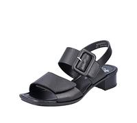 Rieker Femme 62663 Sandale, Noir, 41 EU