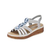 Rieker Femme 62771 Sandales compensées, Gris, 43 EU