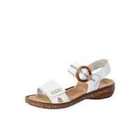 Rieker Femme 628z3 Sandale, Blanc 80, 37 EU Étroit