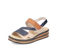 Rieker Femme 62967 Sandale, Bleu Combi 14, 40 EU