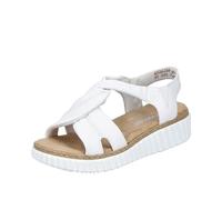 Rieker Femme 63261 Sandale, Blanc, 42 EU
