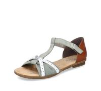 Rieker Femme 64250 Sandale, Combinaison Verte, 40 EU