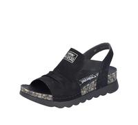 Rieker Femme 64463 Sandale, Noir, 39 EU