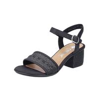 Rieker Femme 64653 Sandale, Noir, 39 EU