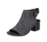 Rieker Femme 64670 Sandale, Noir, 37 EU
