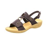 Rieker Femme 65863 Sandales Bout Ouvert, Noir (Schwarz), 38 EU