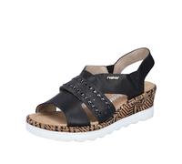 Rieker Femme 67179 Sandale, Noir, 39 EU