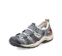 Rieker Femme Baskets L0561, Dame Baskets Basses,Semelle intérieure Amovible,Chaussures de Rue,Loisirs,Sport,Bleu (Blau / 14),43 EU / 9 UK