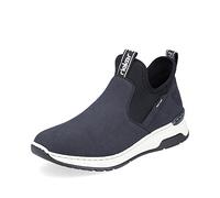 Rieker Femme Baskets M0053, Dame Chaussures à Enfiler,Semelle intérieure Amovible,laçage Rapide,Chaussure de Sport,Bleu (Blau Kombi / 14),40 EU / 6.5 UK