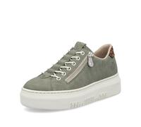 Rieker Femme Baskets M1952, Dame Baskets Basses,Semelle intérieure Amovible,Chaussures de Rue,Loisirs,Sport,Vert (grün / 52),39 EU / 6 UK