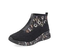 Rieker Femme Baskets M4953, Dame Baskets Basses,Semelle intérieure Amovible,Loisirs,Chaussure Basse,Chaussures de Rue,Noir (Schwarz / 00),38 EU / 5 UK