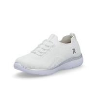Rieker Femme Baskets M5074, Dame Baskets Basses,Chaussure Basse,Chaussures de Rue,Loisirs,Sport,Blanc (Weiss / 80),37 EU / 4 UK