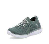 Rieker Baskets basses femme M5074 – Semelle intérieure amovible – Vert Taille 40 EU / 6.5 UK