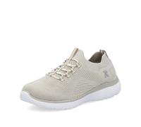 Rieker Femme Baskets M5074, Dame Baskets Basses,Semelle intérieure Amovible,Chaussures de Rue,Loisirs,Sport,Beige (Beige / 64),40 EU / 6.5 UK