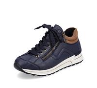Rieker Femme Baskets N1400, Dame Baskets Basses,Semelle intérieure Amovible,Chaussure Basse,Chaussures de Rue,Loisirs,Sport,Bleu (Blau / 14),37 EU / 4 UK