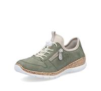 Rieker Femme Baskets N42G0, Dame Baskets Basses,Semelle intérieure Amovible,Chaussures de Rue,Loisirs,Sport,Vert (grün / 52),40 EU / 6.5 UK