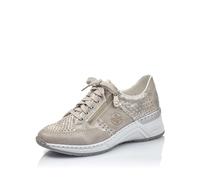 Rieker Femme Baskets N4327, Dame Baskets Basses,Semelle intérieure Amovible,Chaussures de Rue,Loisirs,Sport,Rose (Metallic / 80),40 EU / 6.5 UK